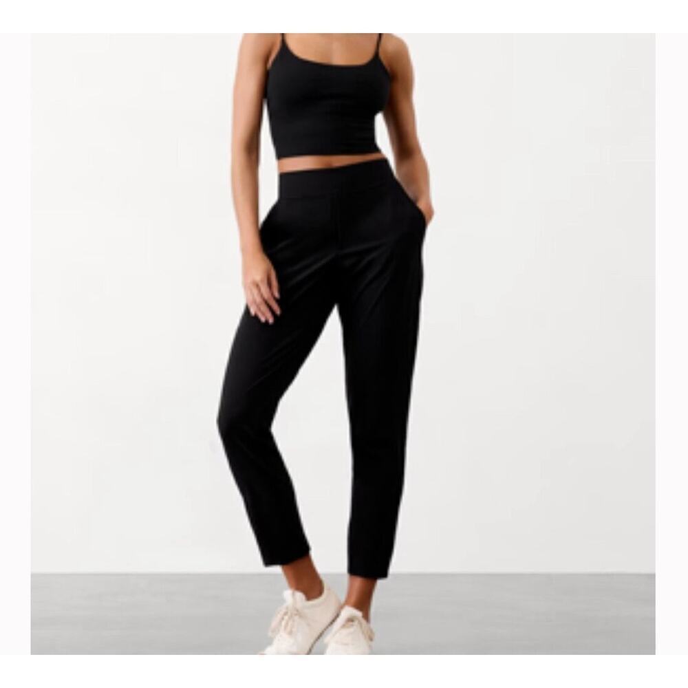 Athleta Brooklyn Ankle Pant Womens Size 6 in Black Travel Casual